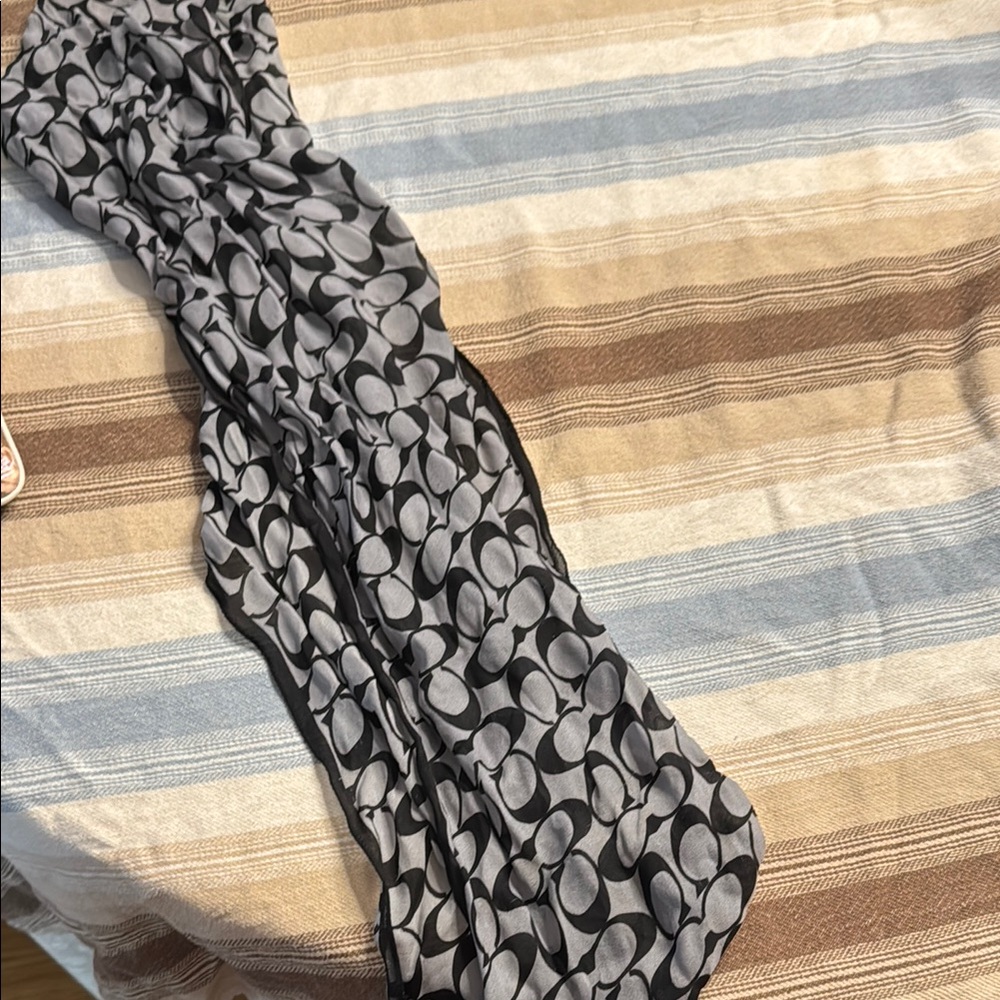 Coach Black and Gray Scarf
